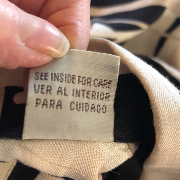 Men’s Cubavera Tropical Print Black and Cream Short Sleeve Button Down Shirt S/M - Picture 11 of 11